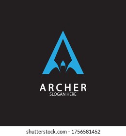 Letra abstracta ilustración vectorial del logotipo del cabezal de flecha y A