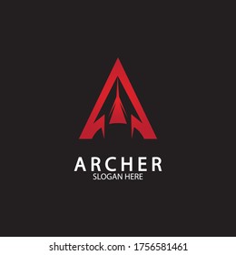 Abstract letter A and Arrow head logo design vector illustration