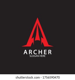 Letra abstracta ilustración vectorial del logotipo del cabezal de flecha y A