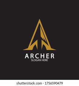 Letra abstracta ilustración vectorial del logotipo del cabezal de flecha y A