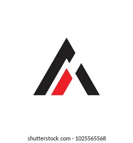 abstract letter a arrow triangle logo