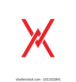 abstract letter av linked arrows logo vector
