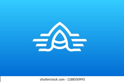 Abstract letter A.Vector logo