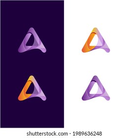 Abstract Letter A Awesome Color