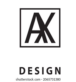 Abstract letter AX logo. Minimalist logo design. Creative logos. Beautiful and simple elements.