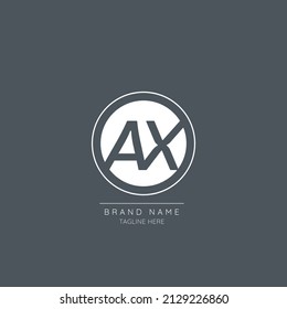 Abstract letter AX modern logo