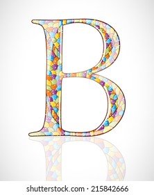 Abstract letter B.