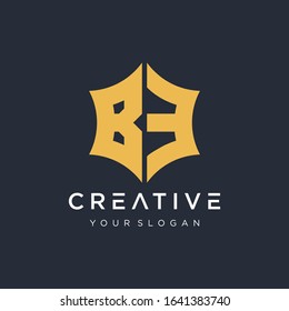Abstract letter B 3 star hexagon simple logo icon design vector. Logo Emblem Capital Letter Modern Template. Creative minimalist logotype icon symbol. -VECTOR