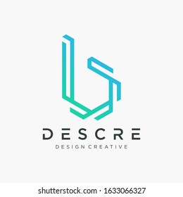 Abstract Letter B BB logo design With overlapping lines symbol. Modern logo with Building For Construction Company. Vector design template elements for your application or corporate identity.- vector