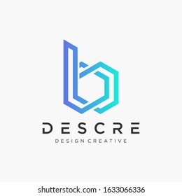 Abstract Letter B BB logo design With overlapping lines symbol. Modern logo with Building For Construction Company. Vector design template elements for your application or corporate identity.- vector