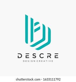 Abstract Letter B BB logo design With overlapping lines concept. Modern logo for business Company . Vector design template elements for your application or corporate identity.- vector