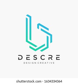 Abstract Letter B BB logo design With overlapping lines symbol. Modern logo with Building For Construction Company. Vector design template elements for your application or corporate identity.- vector