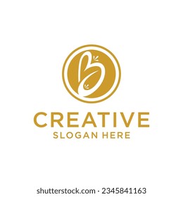 Abstract letter B beauty logo design with circle style
