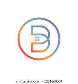 Abstract letter B building logo home for your business stylish vector illustration art