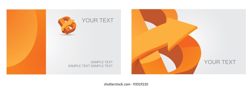 Abstract Letter B Business Card Set EPS 8 vector, grouped for easy editing. No open shapes or paths.