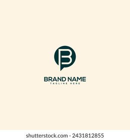 Abstrakter Buchstabe B und Chat-Logo. Flaches Vektor-Logo Design Template Element.