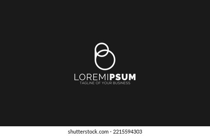 abstract letter B company logo for business vector of the black color