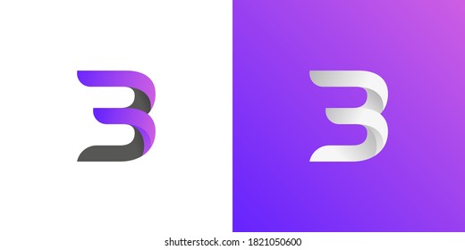 Resumen Carta B diseño , Letra B logo con color moderno . ilustración vectorial