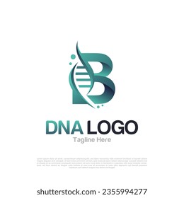 Abstract of Letter B and DNA Vector Logo
