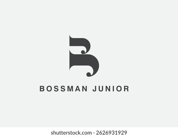 Abstract letter B with geometric shapes logo design vector illustration