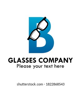 Abstract letter B with glasses vector logo template. Suitable for business, web, corporate, brand, Outline, market brand and art logotype. 