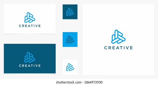 abstract letter b icon logo vector