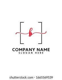 Abstract  Letter B Initial beauty monogram and elegant logo design, handwriting logo of initial signature, Photography, wedding, fashion, floral and botanical with creative template design