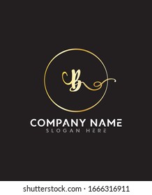Abstrakter Letter B Initial Beauty Monogram und elegantes Logo-Design, handschriftliches Logo der ersten Signatur, Fotografie, Hochzeit, Mode, Blumen und botanisch mit kreativem Template-Design