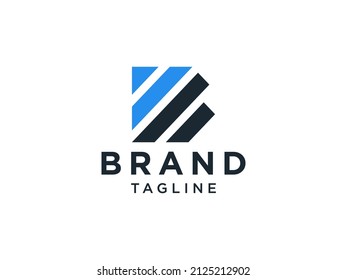 Abstract Letter B Logo with Arrow inside. Flat Vector Business Logo Design Template Element.