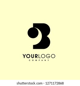 Abstract letter B logo design template. creative sign. Universal vector icon. Vector