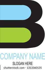 Abstract letter B logo design