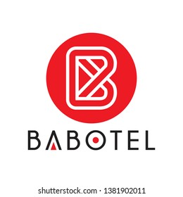Abstract Letter b logo design template. Line vector symbol. Premium elegant sign mark icon