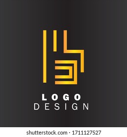 abstract letter b logo design. logotype design