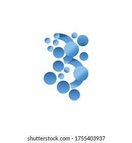icono de vector de diseño de logotipo de letra abstracta b