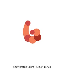 abstract letter b logo design vector icon