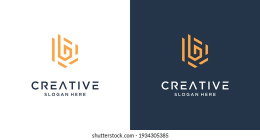Plantilla de diseño del logotipo de la letra abstracta B