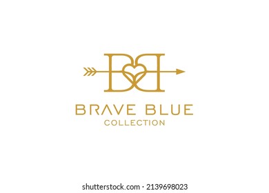 Abstract letter B logo design. Creative,Premium Minimal emblem design template