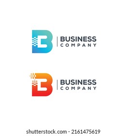 Abstract Letter B Logo design with Arrows Pointer shape for Logistics Delivery Express Company
