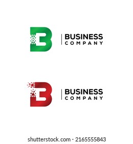 Resumen de diseño de logotipo de letra B con flecha de triángulos avanzando para compañía de logística financiera