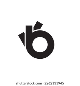 abstract letter B logo design vector isolated on white background.