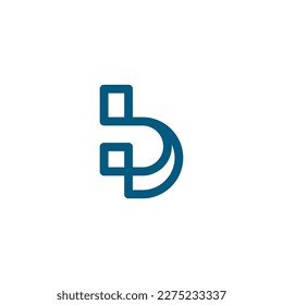 Abstract letter B logo design. Creative,Premium Minimal emblem design template.	
