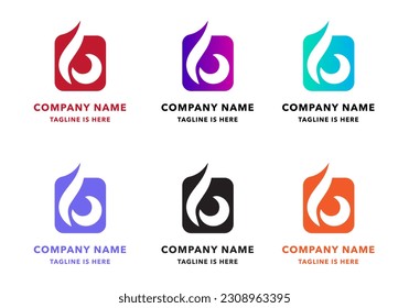 Abstract letter b logo design	
