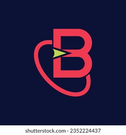 Abstract letter B logo design, luxury style letter logo, text B icon vector design