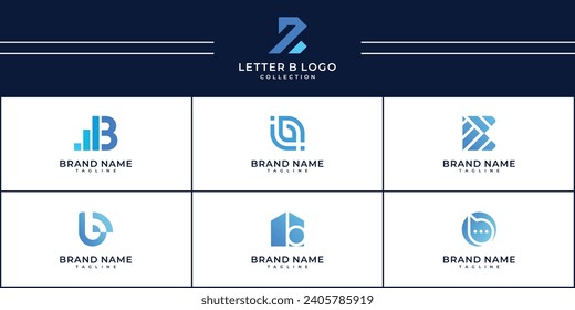 abstract letter B logo design inspiration