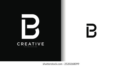 Abstract letter B logo design. Modern logo idea. Premium Vector