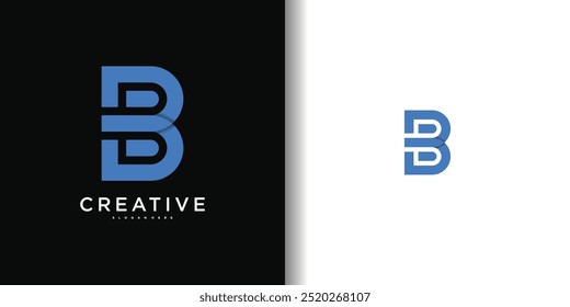 Abstract letter B logo design. Modern logo idea. Premium Vector