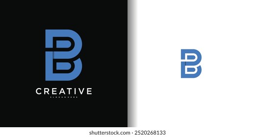 Abstract letter B logo design. Modern logo idea. Premium Vector
