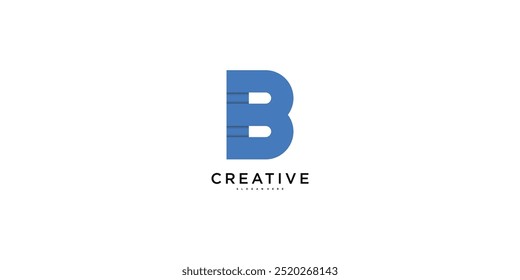 Abstract letter B logo design. Modern logo idea. Premium Vector