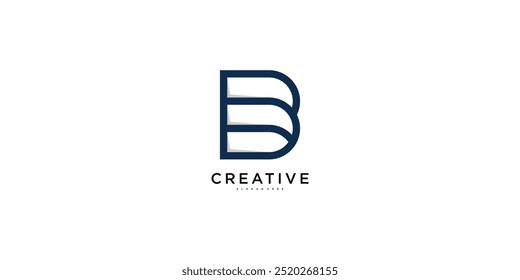 Abstract letter B logo design. Modern minimal style. Premium Vector