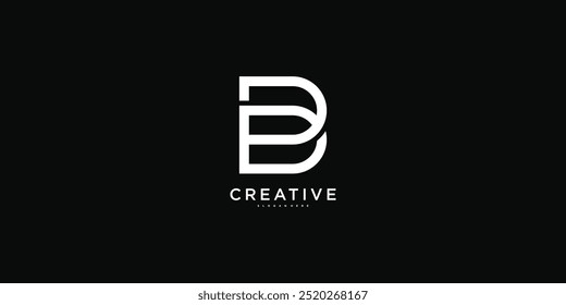 Abstract letter B logo design. Modern minimal style. Premium Vector
